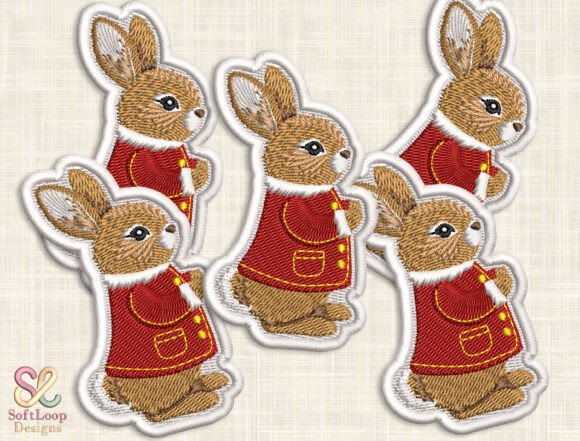 Bunny Patch Embroidery Design