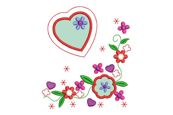 Flowers and Hearts: A Warm, Gift-Ready Embroidery Design