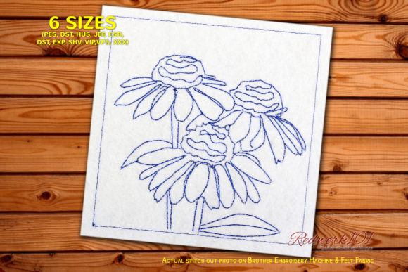 Fresh Coneflower Lineart Design Review