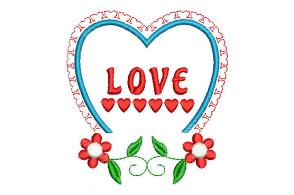 Heart Love Flowers: Romantic Embroidery for Handmade Gifts