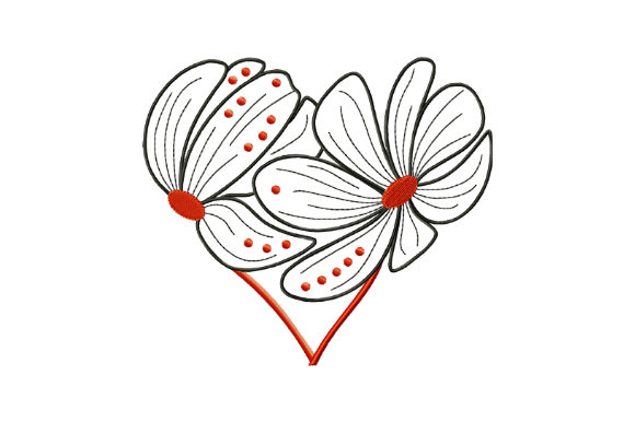 Heart Shaped Flowers: A Romantic Embroidery Design Worth Stitching