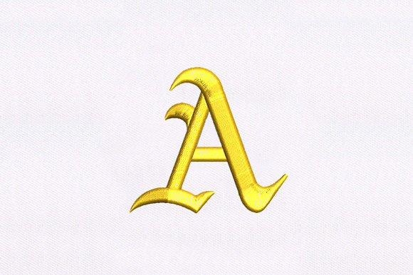 Letter A, 3D Puff Embroidery Design