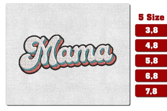 Retro Layered Mama Wavy 3D Effect Design