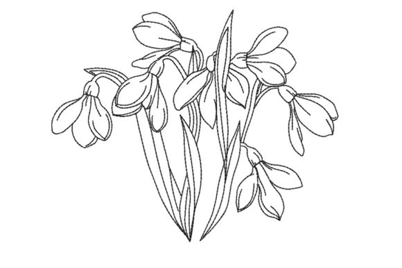 Snowdrop Flowers: A Spring-Ready Embroidery Design for Small Business Brands