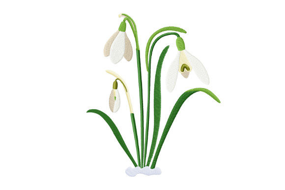 Spring Snowdrops: A Charming Embroidery Bouquet for Personalized Gifts