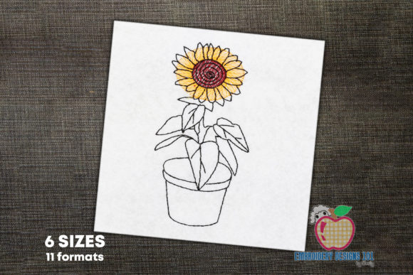 Sunflower in a Pot: A Boutique Embroidery Review