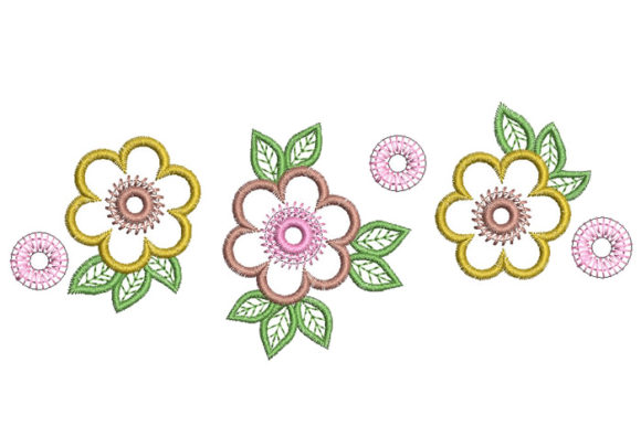 Three Flowers: A Delicate Floral Embroidery for Meaningful Handmade Gifts